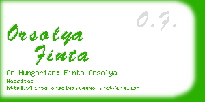 orsolya finta business card